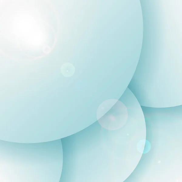 Astratto Cerchi Blu Sovrapposizione Strato Sfondo Con Brillamento Illuminazione Illustrazione — Vettoriale Stock