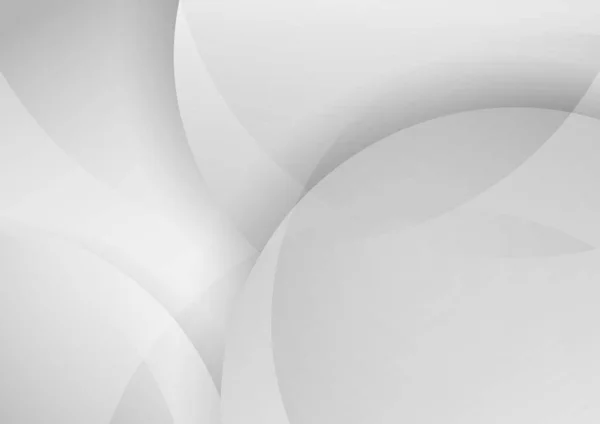 Abstrato Branco Cinza Círculos Camada Sobreposição Fundo Ilustração Vetorial —  Vetores de Stock