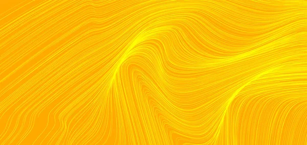 Abstrato Onda Amarela Linhas Onduladas Fundo Textura Ilustração Vetorial — Vetor de Stock