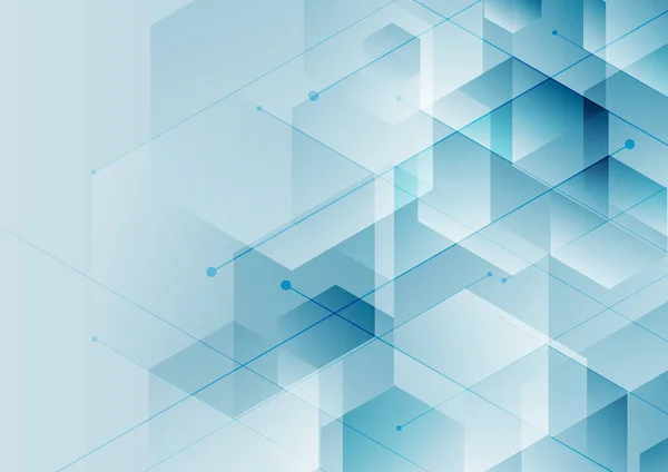 Abstracte Achtergrond Blauwe Zeshoeken Met Diagonale Lijn Technologie Digitaal Concept — Stockvector