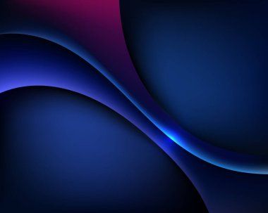 Akan mavi ve mor katmanlı soyut arkaplan aydınlık eğri, derinlik, modern doku, geleceksel tasarım, sunum şablonu veya dijital yaratıcı arkaplan için mükemmel.