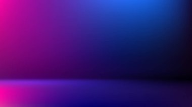 Modern dijital tasarım, duvar kâğıdı ve yaratıcı projeler için ideal dinamik, boş bir sahne atmosferi yaratan mor, mavi ve mor tonlarda canlı bir gradyan.