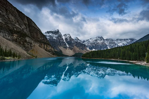 Vista Panoramica Sul Lago Della Morena Banff Alberta Canada — Foto Stock