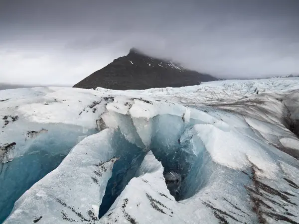 Malerischer Blick Auf Gletscherspalten Svinafellsjokull Gletscher Hornafjordur Island — Stockfoto