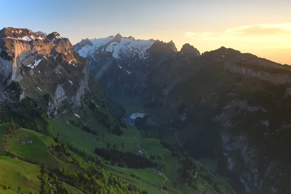 Vista Panoramica Sulla Bellissima Alp Sigel Svizzera — Foto Stock
