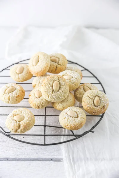 Tasty Cookies White Table — Stock Photo, Image