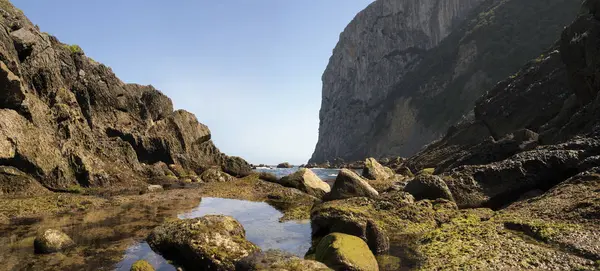 Vista Panorâmica Cabo Ogono Ibarrangelu Biscaia País Basco Espanha — Fotografia de Stock