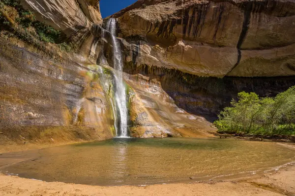 Malerischer Blick Auf Steinhöhlen Untere Calf Creek Falls Utah America — Stockfoto