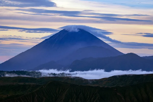 Bromo Nationalpark Südafrika Berggipfel Bei Sonnenuntergang — Stockfoto