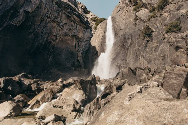 Scenic View Waterfall Yosemite National Park California America Usa — Stock Photo, Image