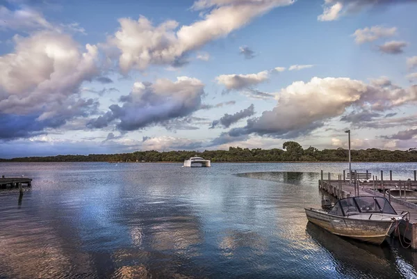 Blick Auf Den Hafen Von Augusta Bei Sonnenuntergang Blackwood River — Stockfoto