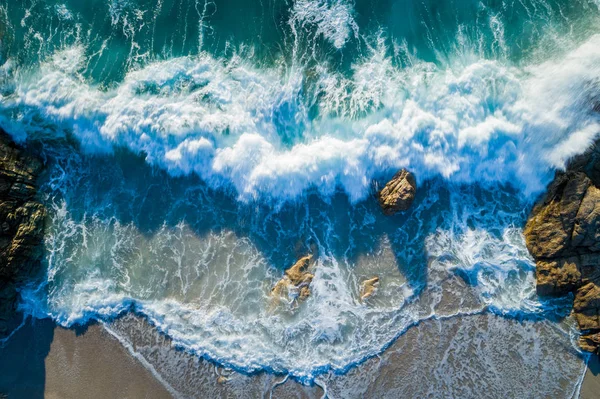 Luftbild Einer Leeren Strandbucht Auf Der Französischen Insel Corse Der — Stockfoto