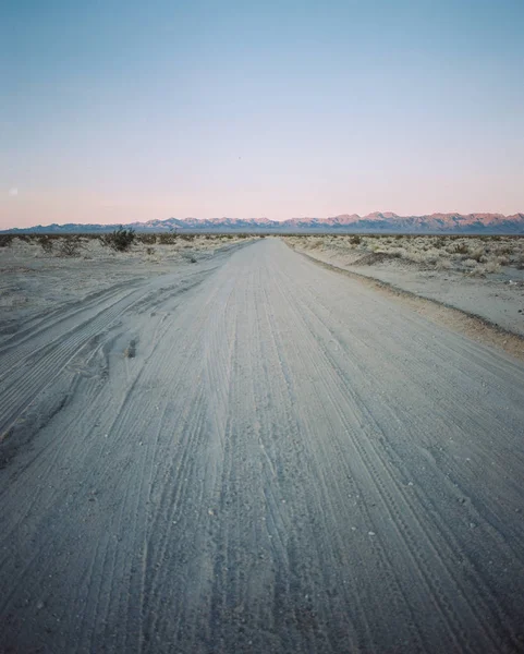 Vista Panorámica Del Camino Suciedad Desierto Mojave California América Estados — Foto de Stock