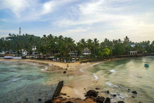 Malownicze Widoki Plaży Krajobraz Mirissa Matara Południowej Prowincji Sri Lanka — Zdjęcie stockowe