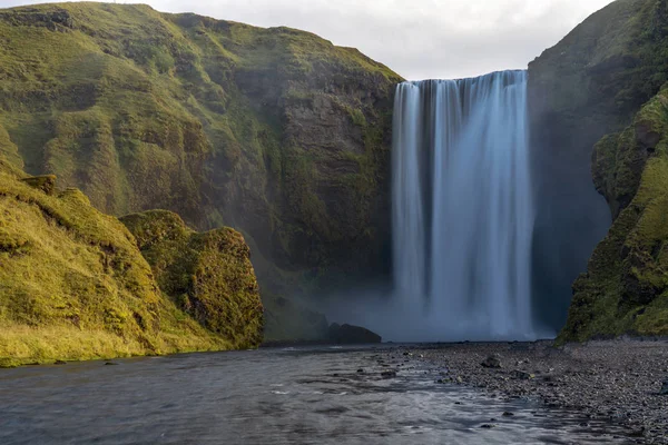 冰岛斯卡福斯瀑布的美景 — 图库照片