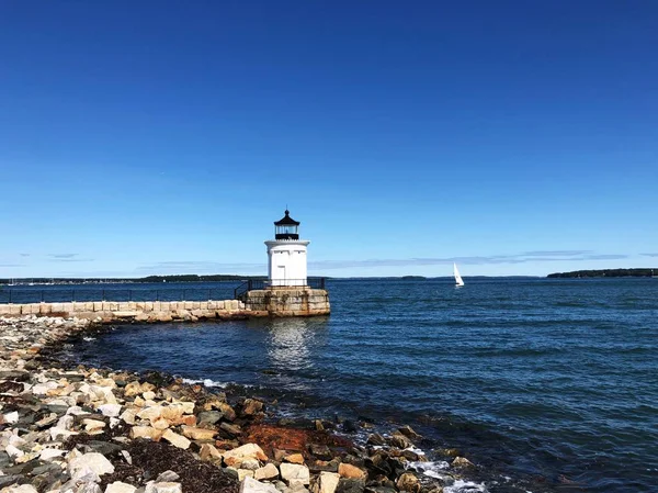 Scenic View Bug Lighthouse Portland Maine Estados Unidos América — Fotografia de Stock