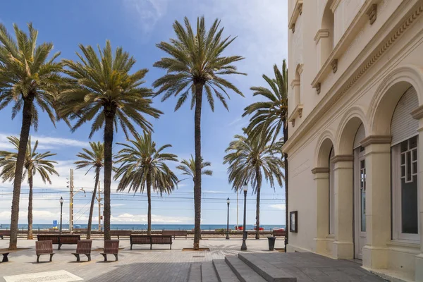 Passeggiata Marittima Rambla Badalona Catalogna — Foto Stock