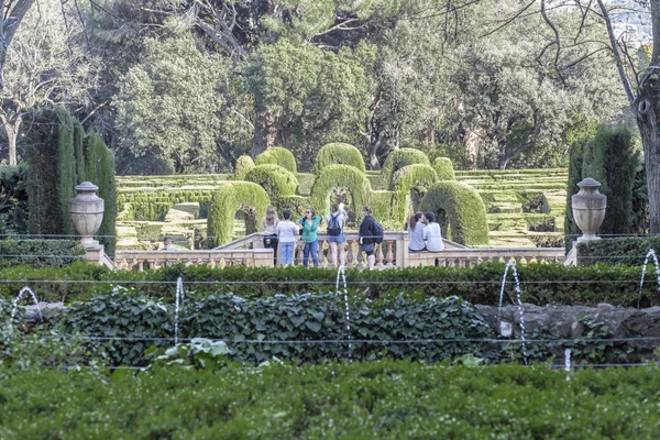 Labyrinth Parc Horta Parc Laberint Horta巴塞罗那最古老的花园城市 — 图库照片