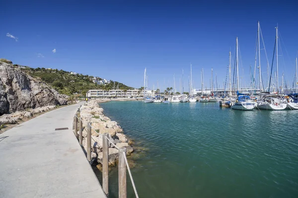 Marina Port Ginesta Katalanska Byn Sitges Catalonia Spain — Stockfoto