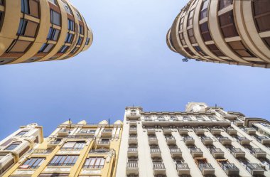 Klasik şehir merkezinde, kare, plaza ajuntament alan, Valencia.Spain binada..