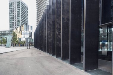 Europa kare iş alanında modern binalar. Hospitalet de Llobregat, Catalonia, İspanya.