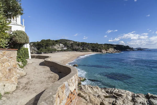 Paseo Parapeto Cami Ronda Platja Daro Costa Brava Cataluña España — Foto de Stock