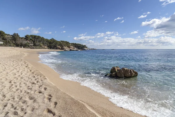 Costa Brava Daki Akdeniz Plajı Platja Aro Katalonya Spanya — Stok fotoğraf