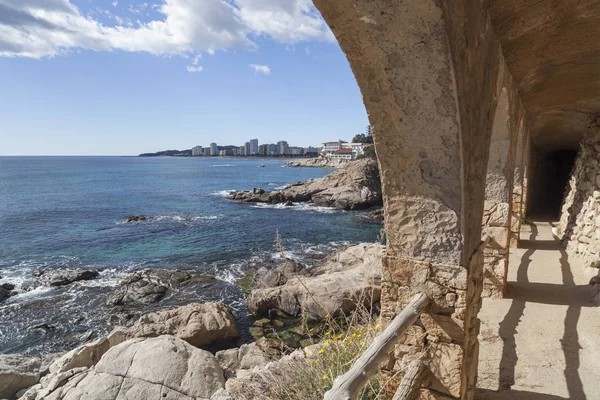 Parapet Walk Cami Ronda Costa Brava Platja Aro Catalonia Spain — Stock fotografie