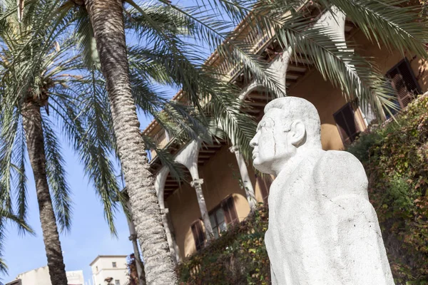 Statua Omaggio Ruben Dario Centro Storico Palma Isole Baleari — Foto Stock