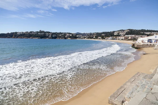 Playa Mediterránea Sant Pol Sant Feliu Guixols Costa Brava Cataluña —  Fotos de Stock