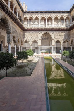 Kraliyet Sarayı, Reales Alcazares, Sevilla, Endülüs. İspanya..