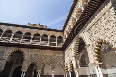 Kraliyet Sarayı, Reales Alcazares, Sevilla, Endülüs. İspanya..