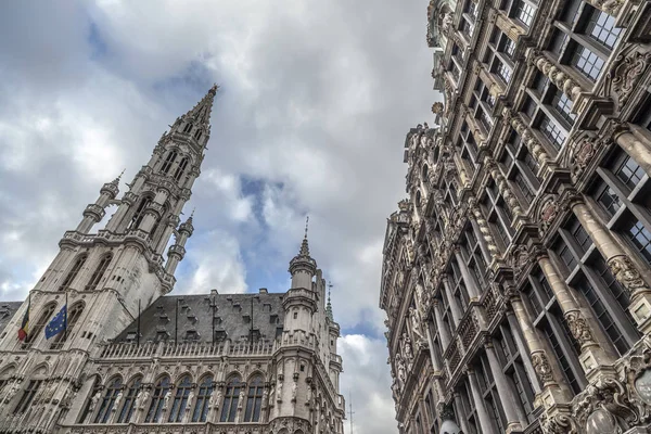 Edificios Históricos Plaza Principal Grand Place Emblemático Punto Bruselas — Foto de Stock