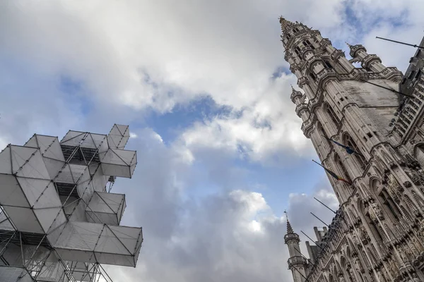 Edifici Storici Nella Piazza Principale Grand Place Iconico Punto Bruxelles — Foto Stock