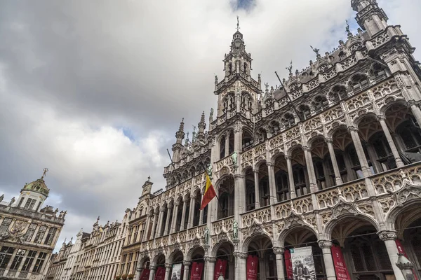 Edifici Storici Nella Piazza Principale Grand Place Iconico Punto Bruxelles — Foto Stock