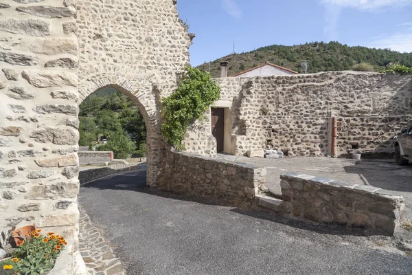 Village View Small Picturesque French Village Member Les Beaux Villages — Fotografia de Stock