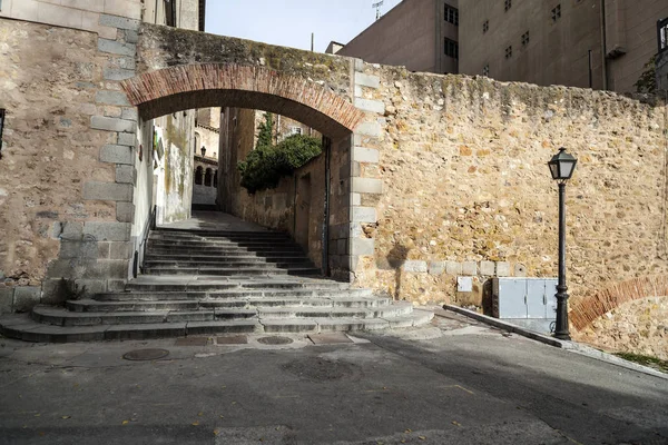 Segovia tarihi merkezi Castilla-Leon.Spain antik cadde.