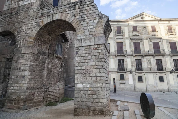 Plein Van Kathedraal Gotische Wijk Van Barcelona Spain — Stockfoto