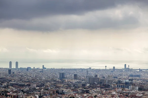 Blick Auf Die Stadt Vom Aussichtspunkt Collserola Barcelona — Stockfoto