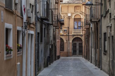 Eski sokak Rıpoll, Catalonia, İspanya.