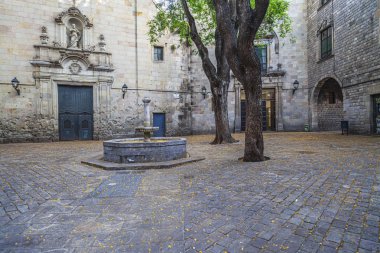 Barselona, Sant Felip Neri, Gotik mahallesinde küçük kare.