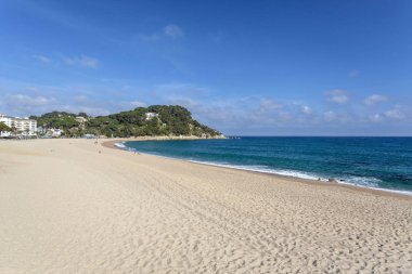 Lloret de Mar fenals plaj, Costa Brava, Katalonya, İspanya.