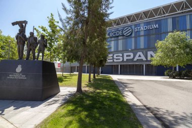 Cornella De Llobregat,İspanya-10 Mayıs 2019: Rcde S Futbol Stadyumu