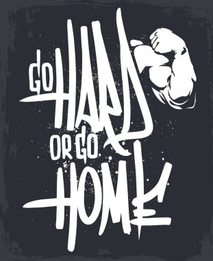 Zor ya da evine git. El yazı Ink, tasarımını yazdırma