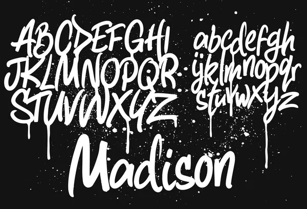 Marker Graffiti lettertype — Stockvector