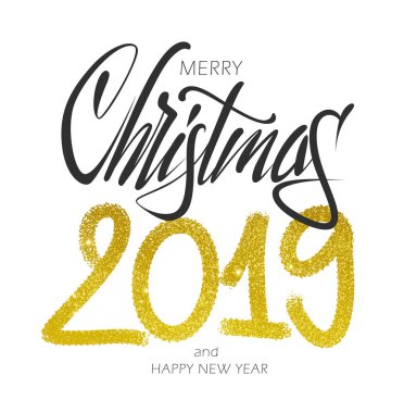 Mutlu Noeller Altın Harf Tasarımı. vektör illüstrasyonu