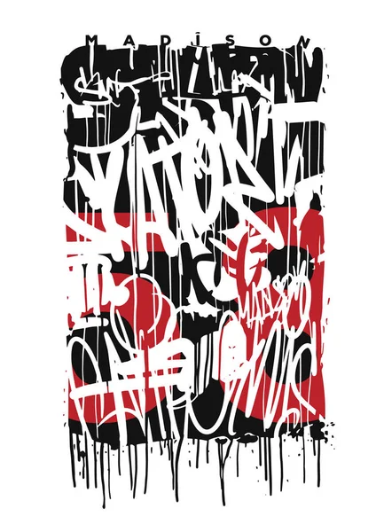 Vetor graffiti tags impressão design gráfico ilustração — Vetor de Stock
