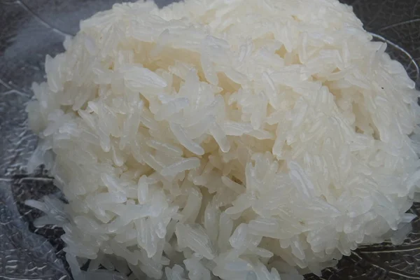 Pişmiş Yapışkan Pirinç Beyaz — Stok fotoğraf