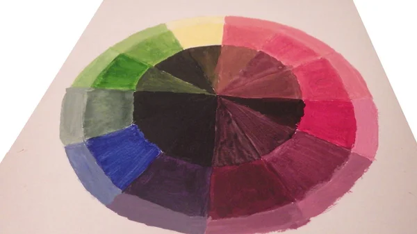 Acuarela Pintura Color Rueda — Foto de Stock