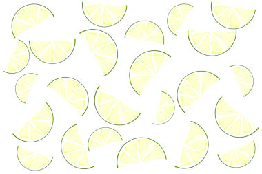 arkaplansız yarım limon dilimleri koleksiyonu